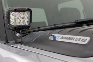 Chevrolet Silverado 2500 HD LED Light Kit - Rough Country - Ditch Mount - Black - '07-'14